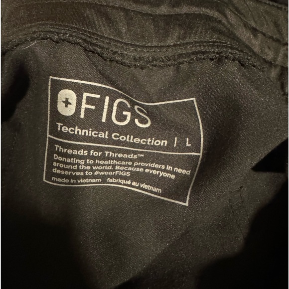 Figs High Waisted Zamora Scrub Joggers (Black) - Picture 2 of 3
